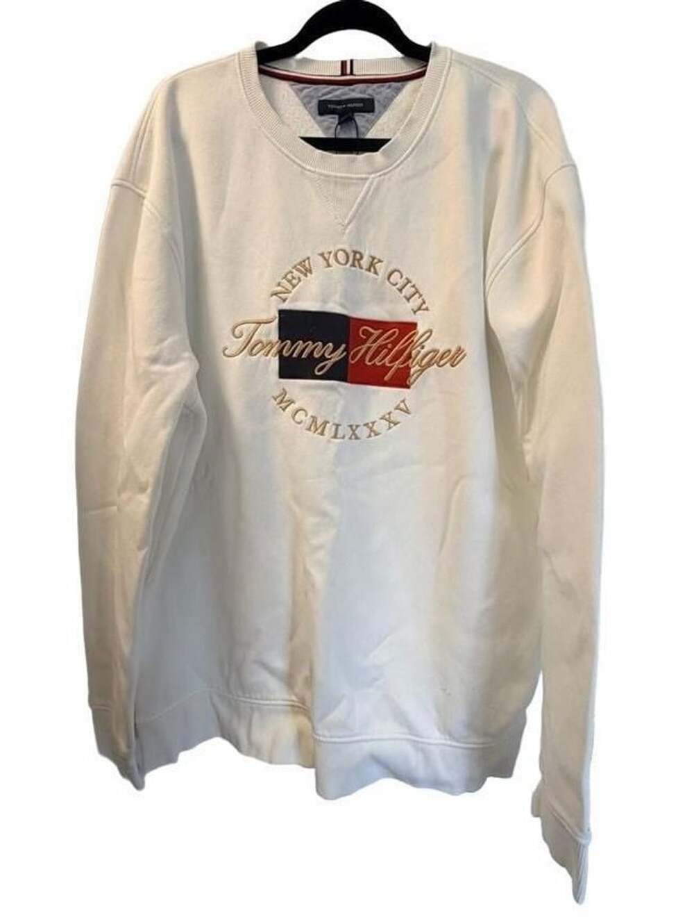 Tommy Hilfiger Sweatshirt XXXL White New York City Embroidered Logo